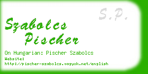 szabolcs pischer business card